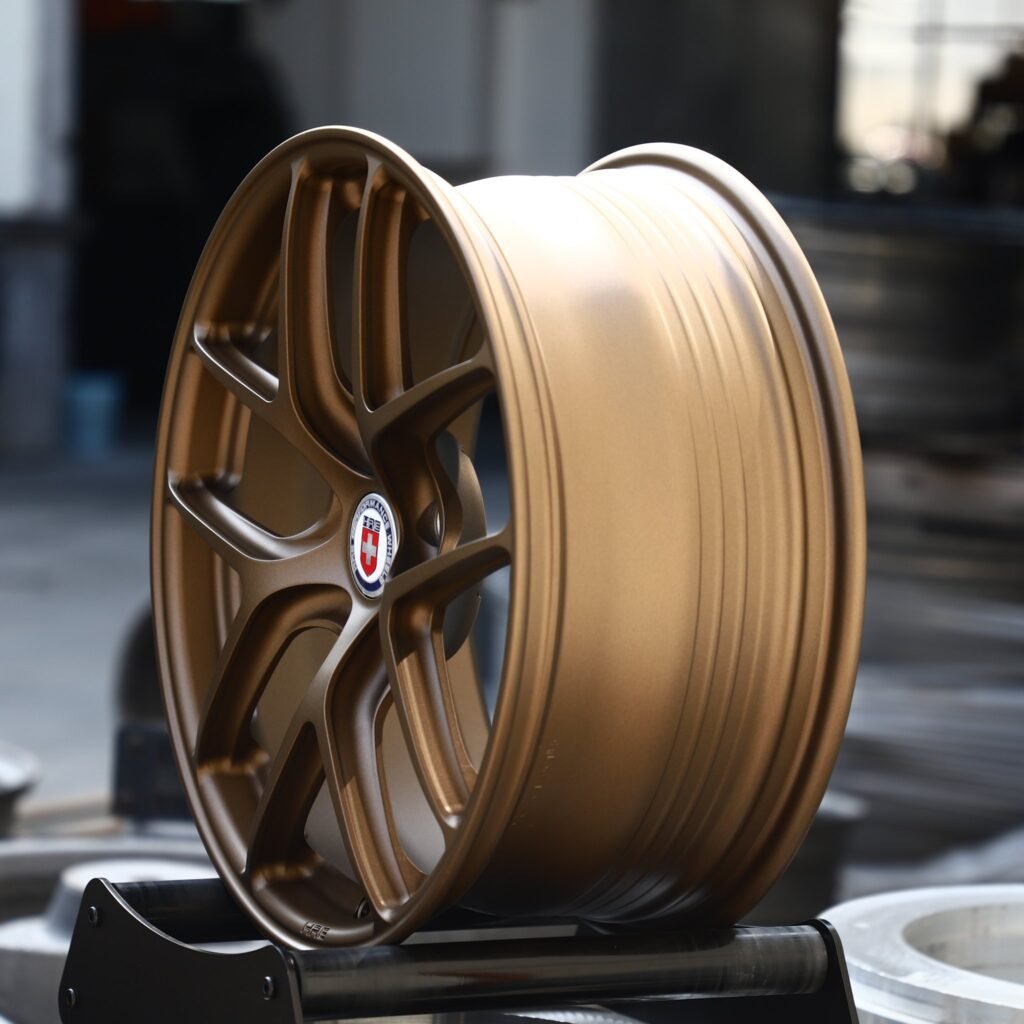 BMW M4 F82 wheels – Matte Bronze 5 Y-Spoke (HRE-Style), lip and barrel detail