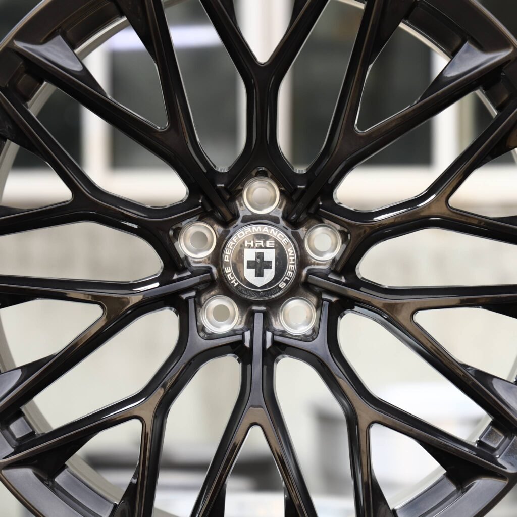 BMW M4 F82 wheels – Transparent Gray 10 Y-Spoke Mesh (HRE-Style), lip and barrel detail