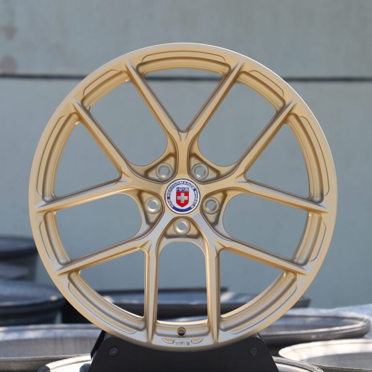 Porsche 911 wheels – Titanium Gold 5 Y-Spoke (HRE P101-Style), front view