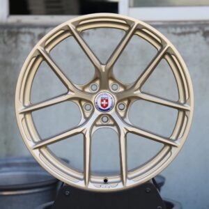 HRE Titanium Gold 5 Y-Spoke Forged Wheels – Porsche 911 / BMW M3 Fitment (5-Lug)