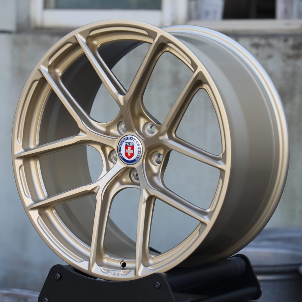 HRE Titanium Gold 5 Y-Spoke Forged Wheels - Porsche 911 / BMW M3 Fitment (5-Lug) view 3