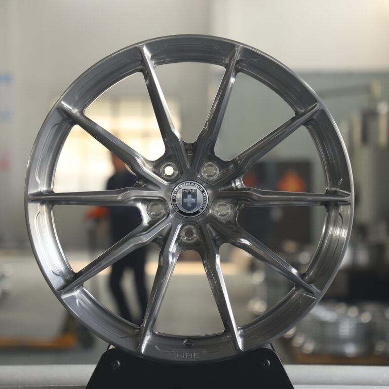 Porsche 911 wheels – Transparent Gray 10-Spoke (HRE P101-Style), front view