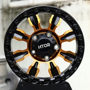 HTOR-Style Gloss Black / Copper 10-Spoke Beadlock Off-Road Forged Wheels – Toyota Land Cruiser / GX Fitment (6-Lug)