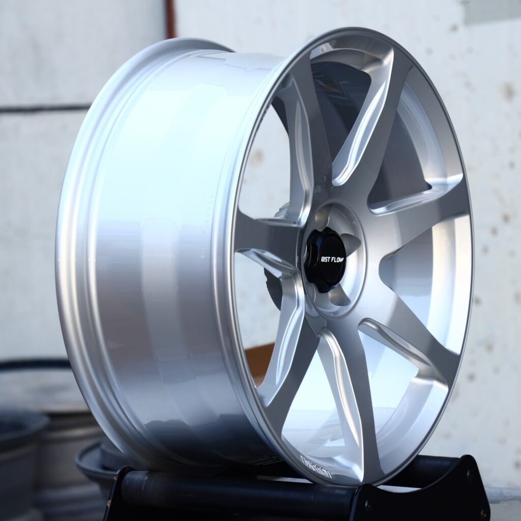 5x114.3 wheels – Hyper Silver 6-Spoke, side view