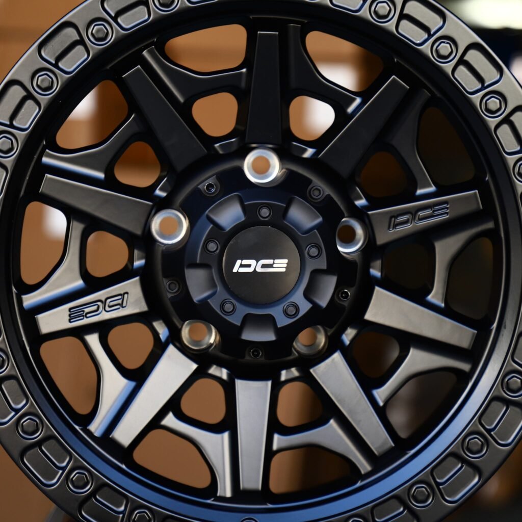 IDCE Matte Black / Machined Multi-Spoke Beadlock Ring Off-Road Forged Wheels - Toyota 4Runner / Toyota Tacoma Fitment (6-Lug) Off-Road forged wheel
