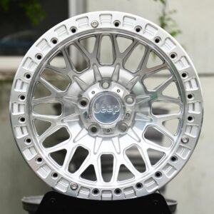 Jeep OEM-Style Brushed Silver Mesh Beadlock Off-Road Forged Wheels – Jeep Wrangler / Grand Cherokee Fitment (5-Lug)