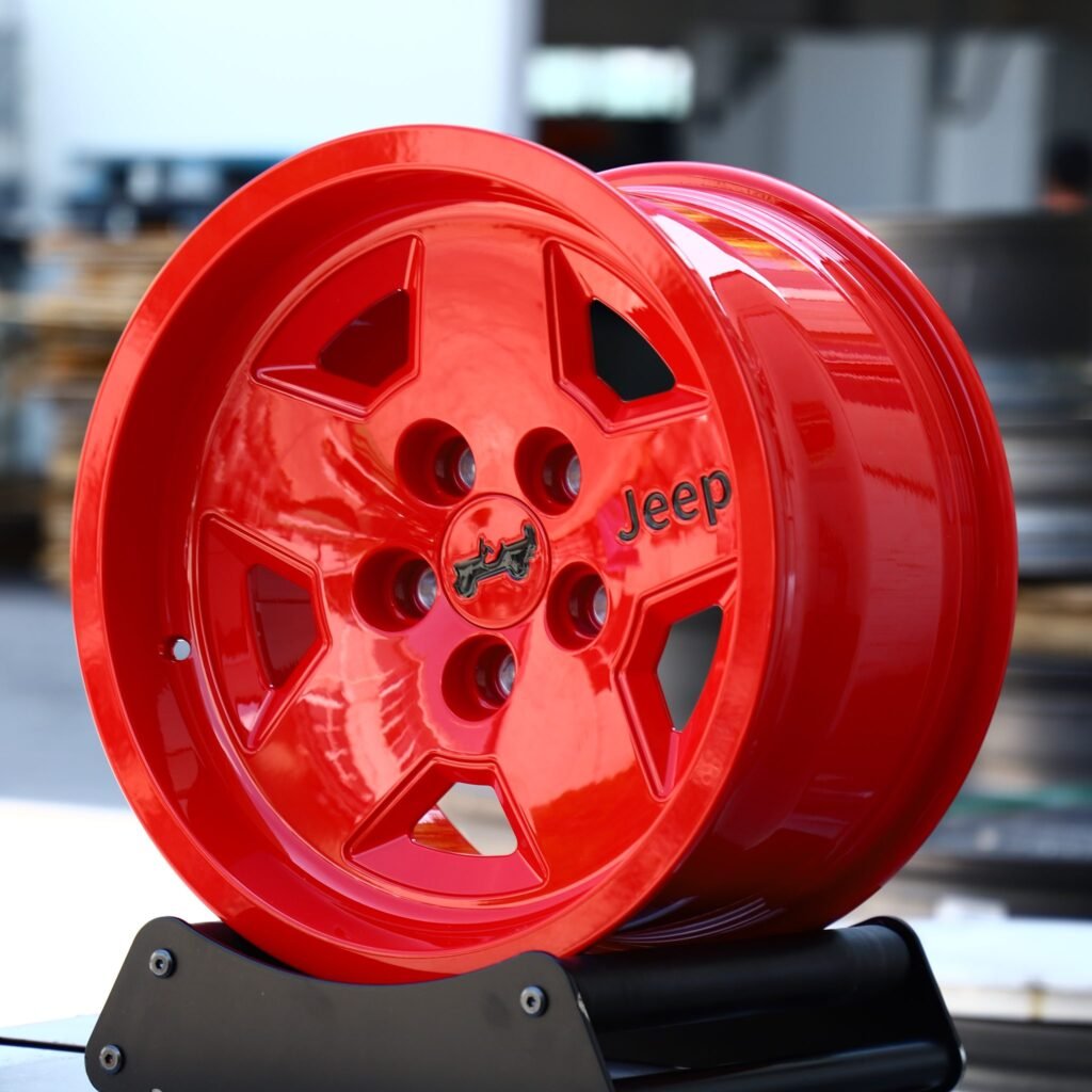 Jeep Style Red Custom Off-Road Forged Wheels - Jeep Grand Cherokee / Land Rover Discovery Fitment (5-Lug) view 2