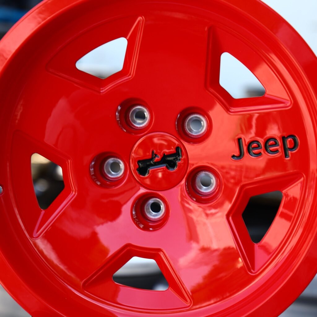 Jeep Style Red Custom Off-Road Forged Wheels - Jeep Grand Cherokee / Land Rover Discovery Fitment (5-Lug) view 4