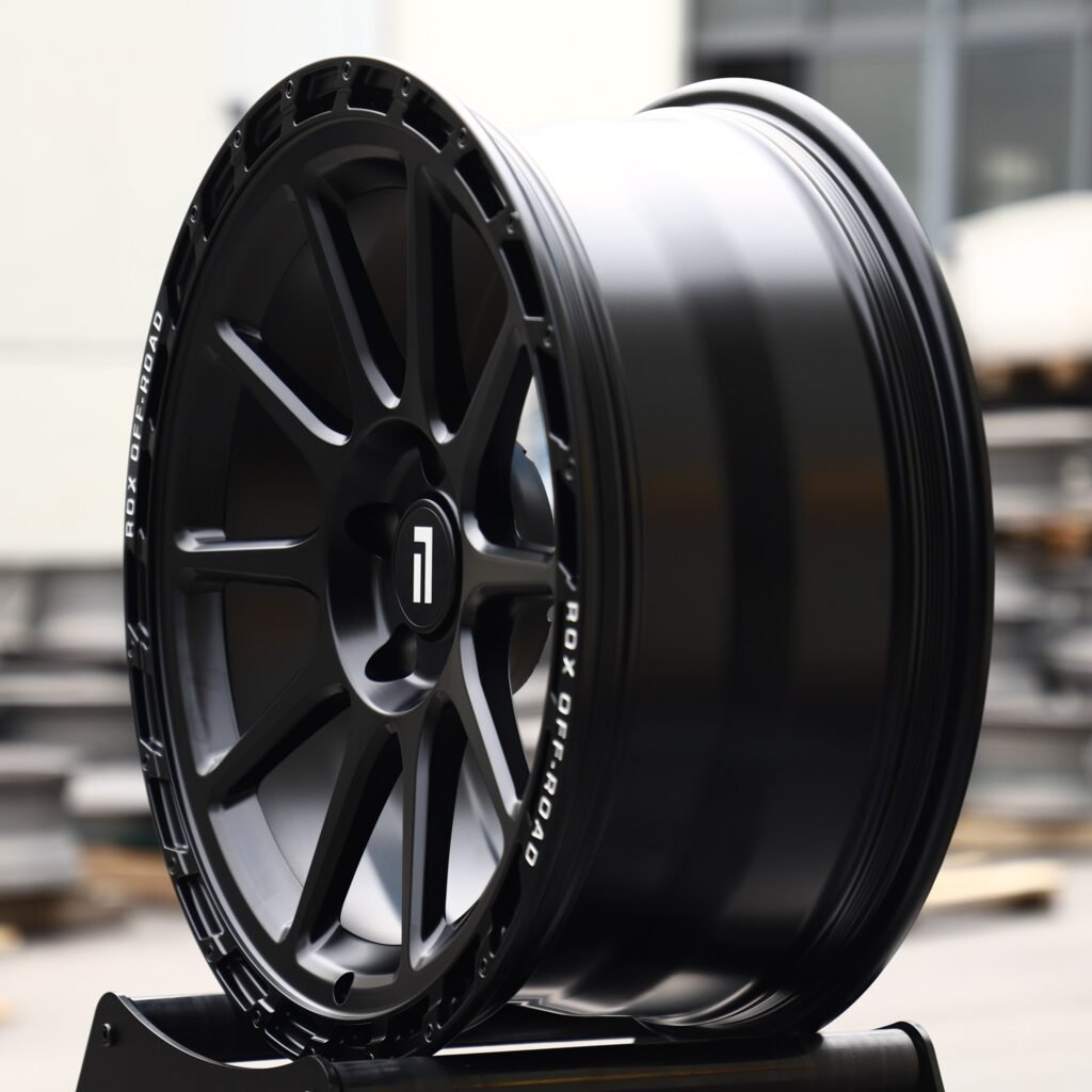 5x127 wheels – Matte Black 10-Spoke, side view