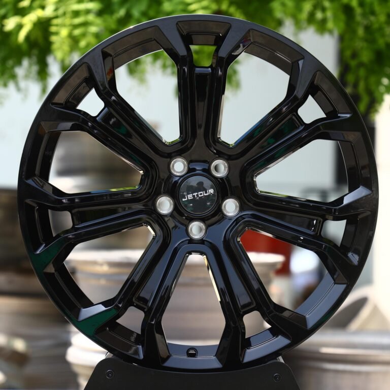 Jetour X70 wheels – Gloss Black 7 Twin-Spoke (Jetour OEM-Style), front view