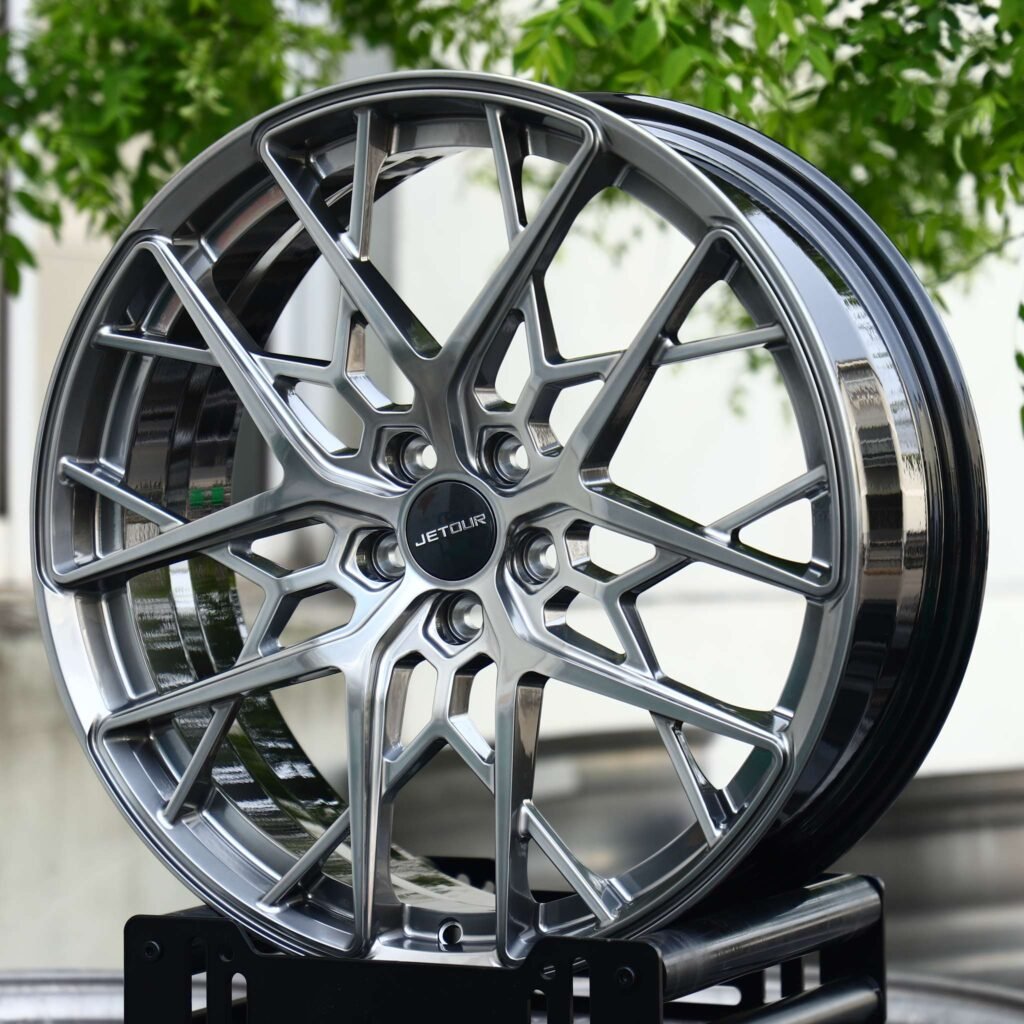 Jetour Dashing wheels – Gunmetal Mesh Multi-Spoke (Jetour OEM-Style), angled view