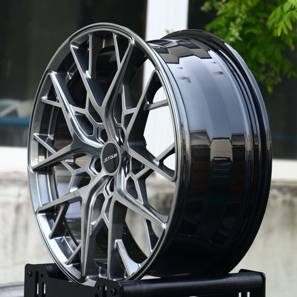 5x108 wheels – Gunmetal Mesh Multi-Spoke (Jetour OEM-Style), side view