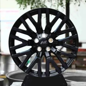 Kahn-Style Gloss Black Cross-Spoke Mesh Forged Wheels – Land Rover Range Rover / Discovery Fitment (5-Lug)