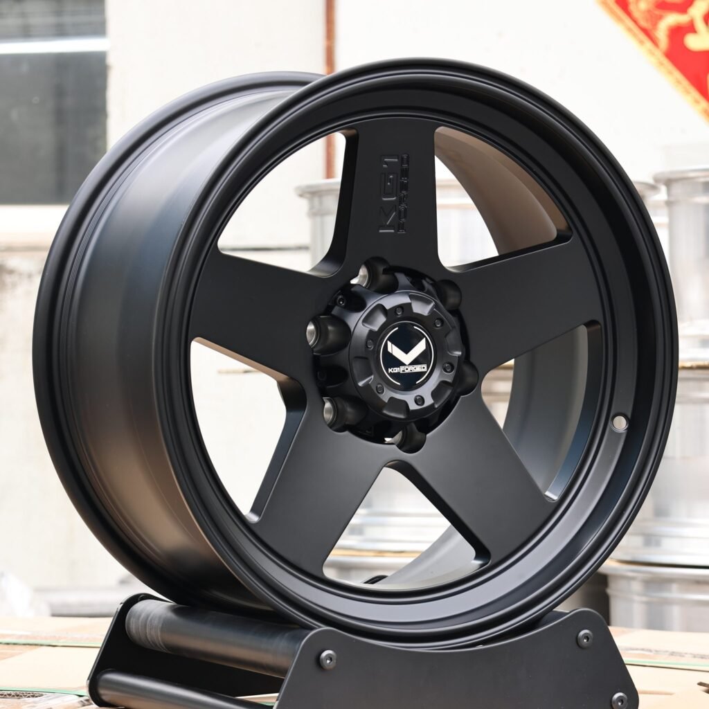 6x139.7 wheels – KG1 Custom Finish 5-Spoke Deep Lip, side view