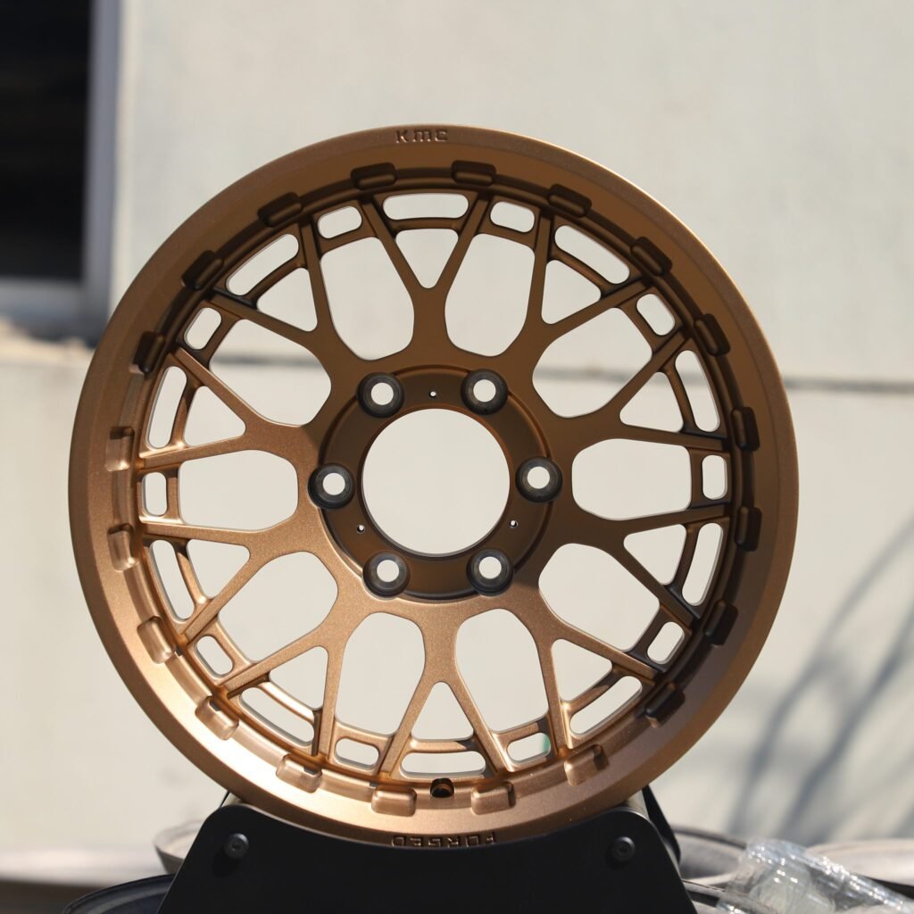 Toyota 4Runner wheels – KMC Bronze Custom, front view
