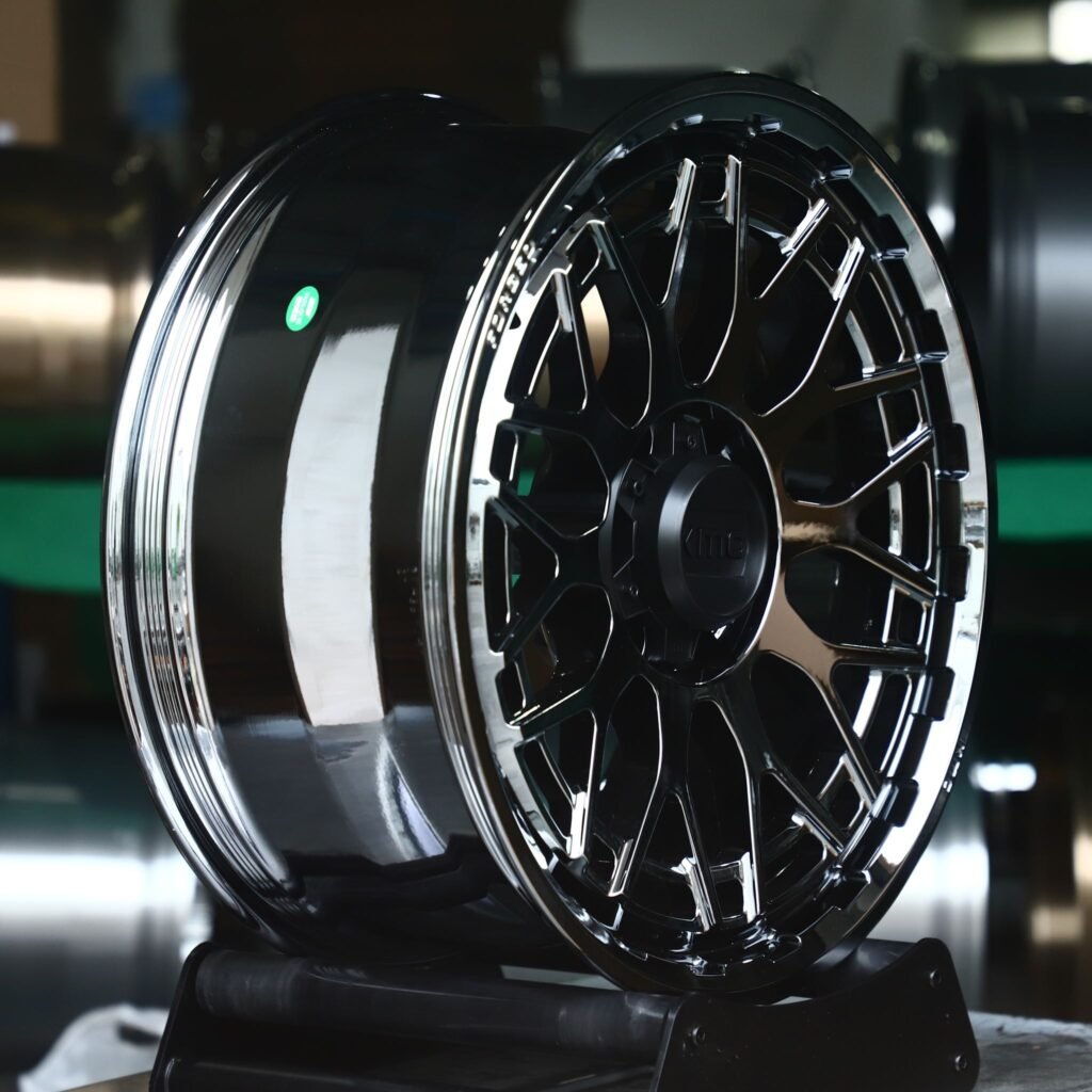 5x127 wheels – Chrome / Black Mesh Deep Lip (KMC-Style), side view