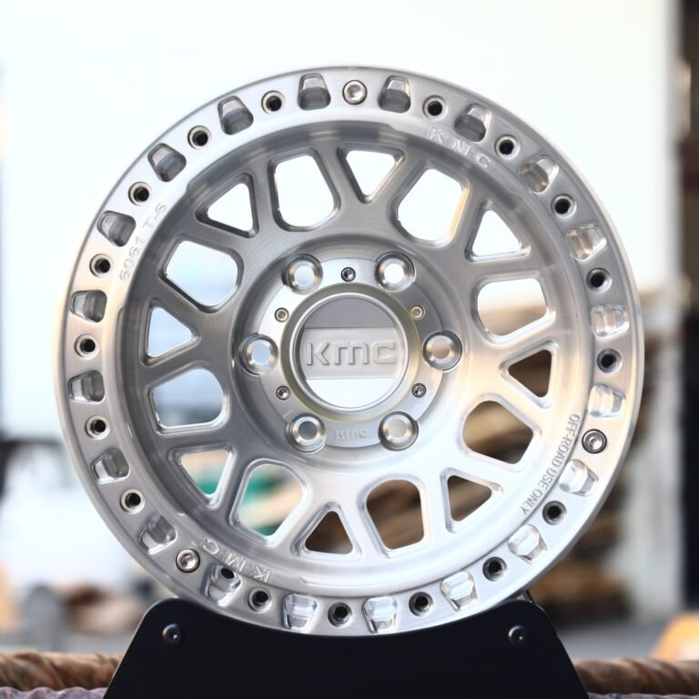 Ford F-150 wheels – KMC Wheels Matte Black Beadlock, front view