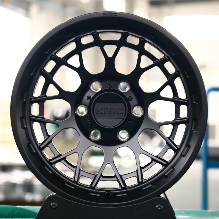 Ford F-150 wheels – KMC Wheels Matte Black Double-Ring Deep Lip, front view