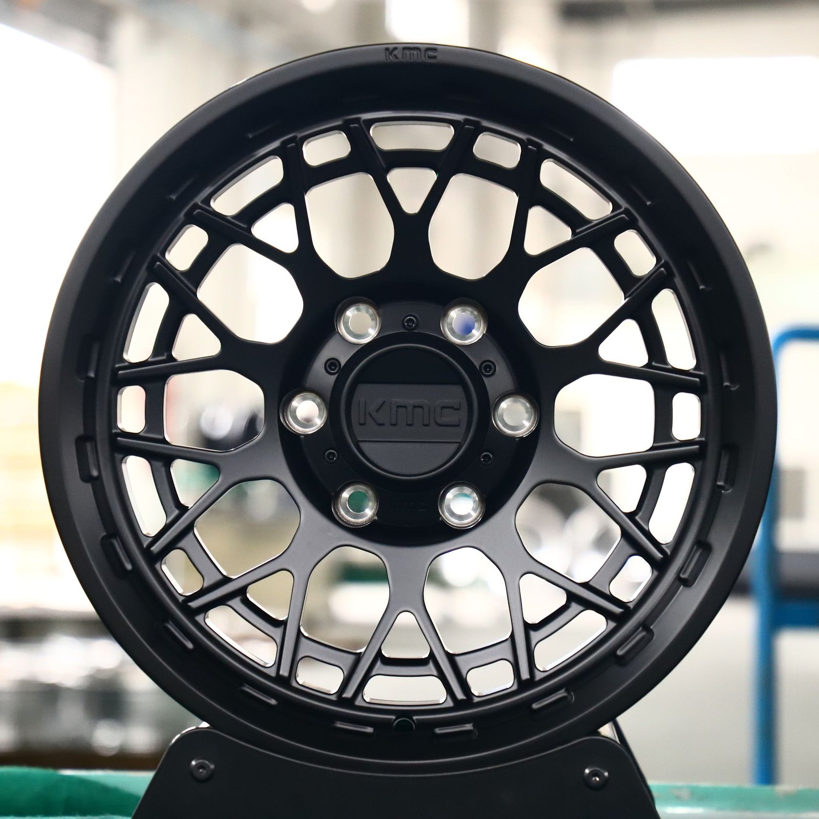 Ford F-150 wheels – KMC Wheels Matte Black Double-Ring Deep Lip, front view