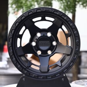KMC Wheels Matte Black Double-Ring Exposed Bolt Detail Off-Road Forged Wheels – Ford F-150 / Chevrolet Silverado Fitment (6-Lug)