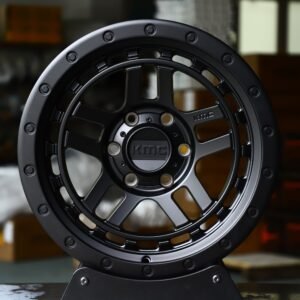 KMC Wheels Matte Black Double-Ring Exposed Bolt Detail Off-Road Forged Wheels – Ford F-150 / Chevrolet Silverado Fitment (6-Lug) – Design 2