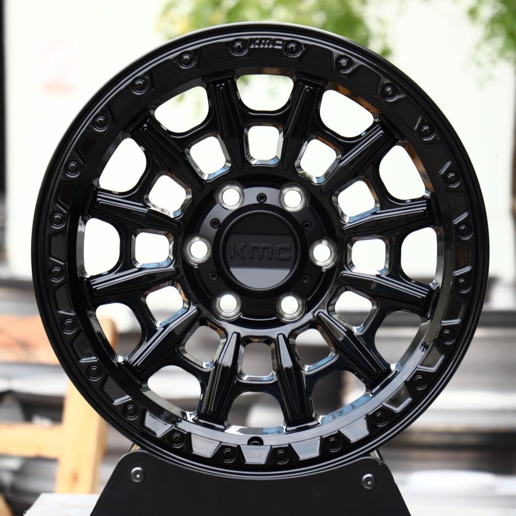 Матовые чёрные кованые диски для Ford F-150 и Chevrolet Silverado, в стиле KMC, с двойным кольцом — ANK-72782