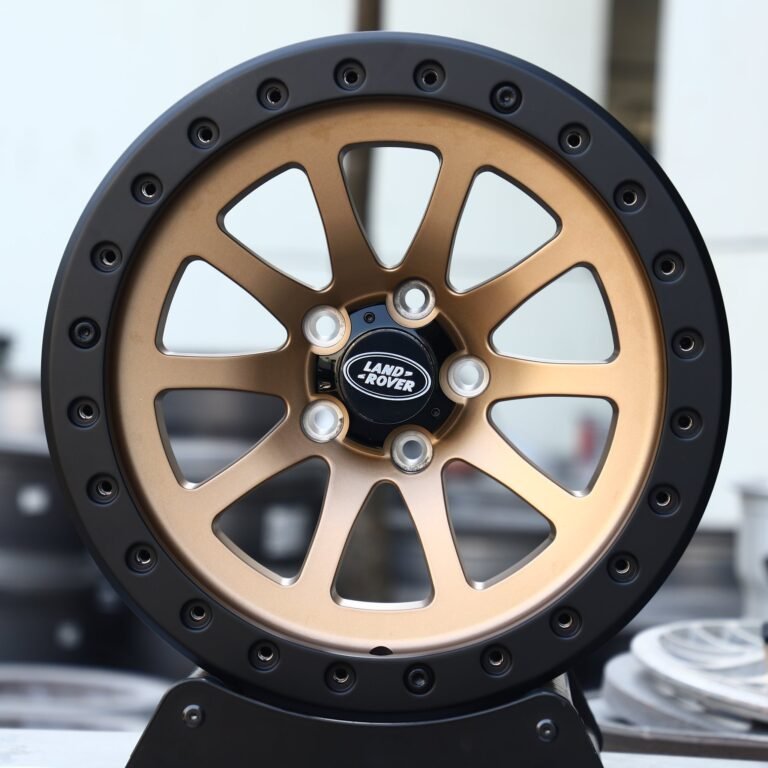Land Rover Defender wheels – Bronze 8-Spoke Beadlock (Land Rover OEM-Style), front view