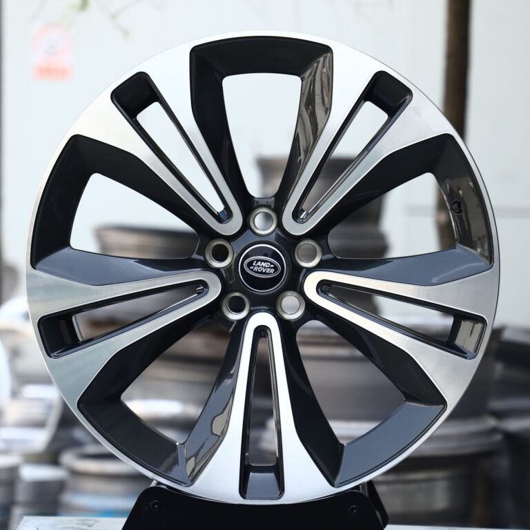 Land Rover Range Rover wheels – Gloss Black Machined Twin 5-Spoke (Land Rover OEM-Style), front view