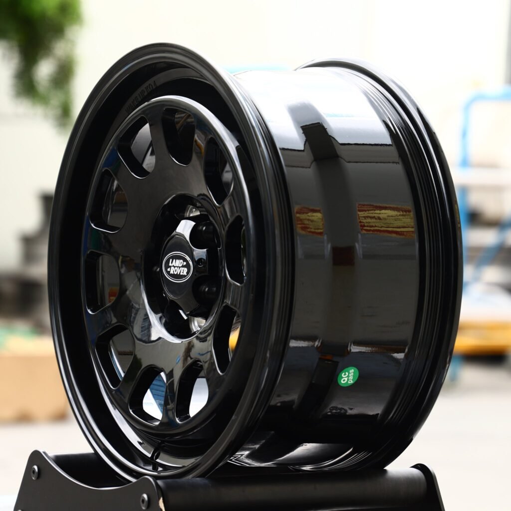 5x120 wheels – Gloss Black Deep Lip, side view