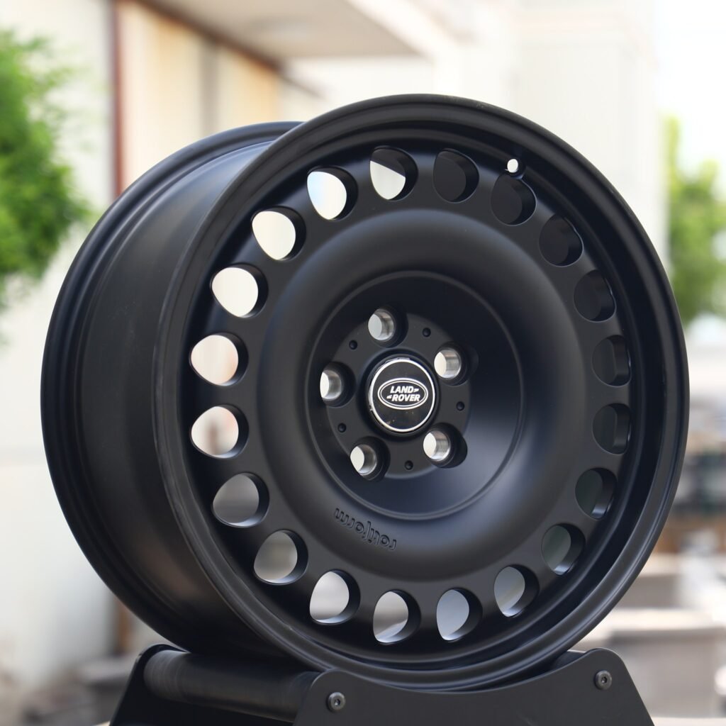 5x120 wheels – Satin Black Full-Face, side view