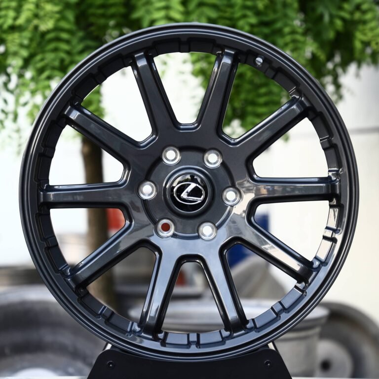 Lexus GX wheels – Gloss Black 10 Y-Spoke (Lexus OEM-Style), front view