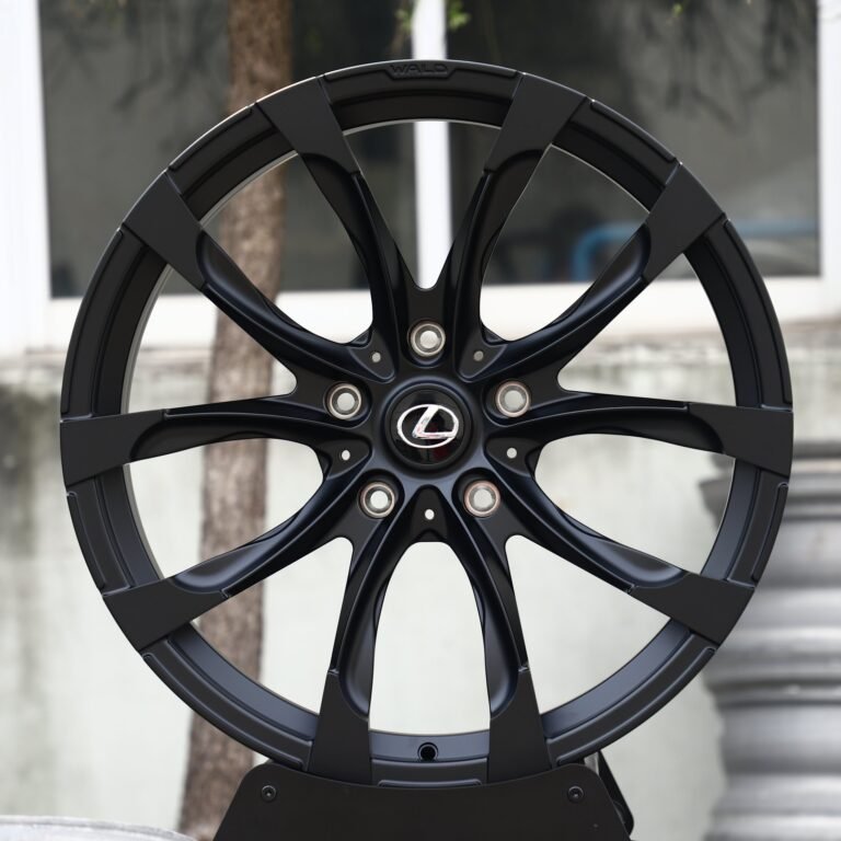 Lexus IS wheels – Matte Black Twin 5-Spoke (Lexus OEM-Style), front view