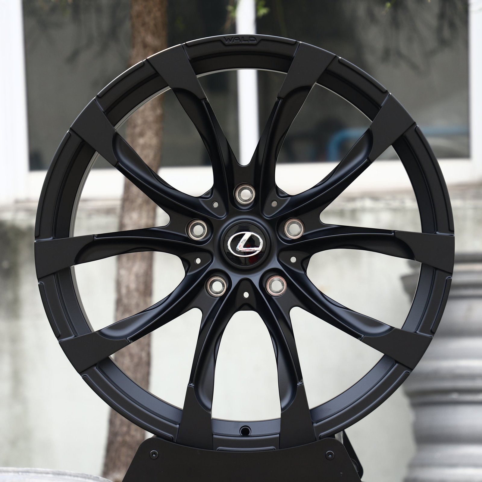 Lexus IS wheels – Matte Black Twin 5-Spoke (Lexus OEM-Style), front view