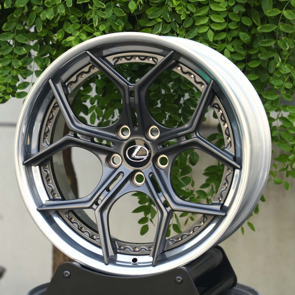 Lexus IS wheels – Custom Finish 2-Piece Deep Lip, front view