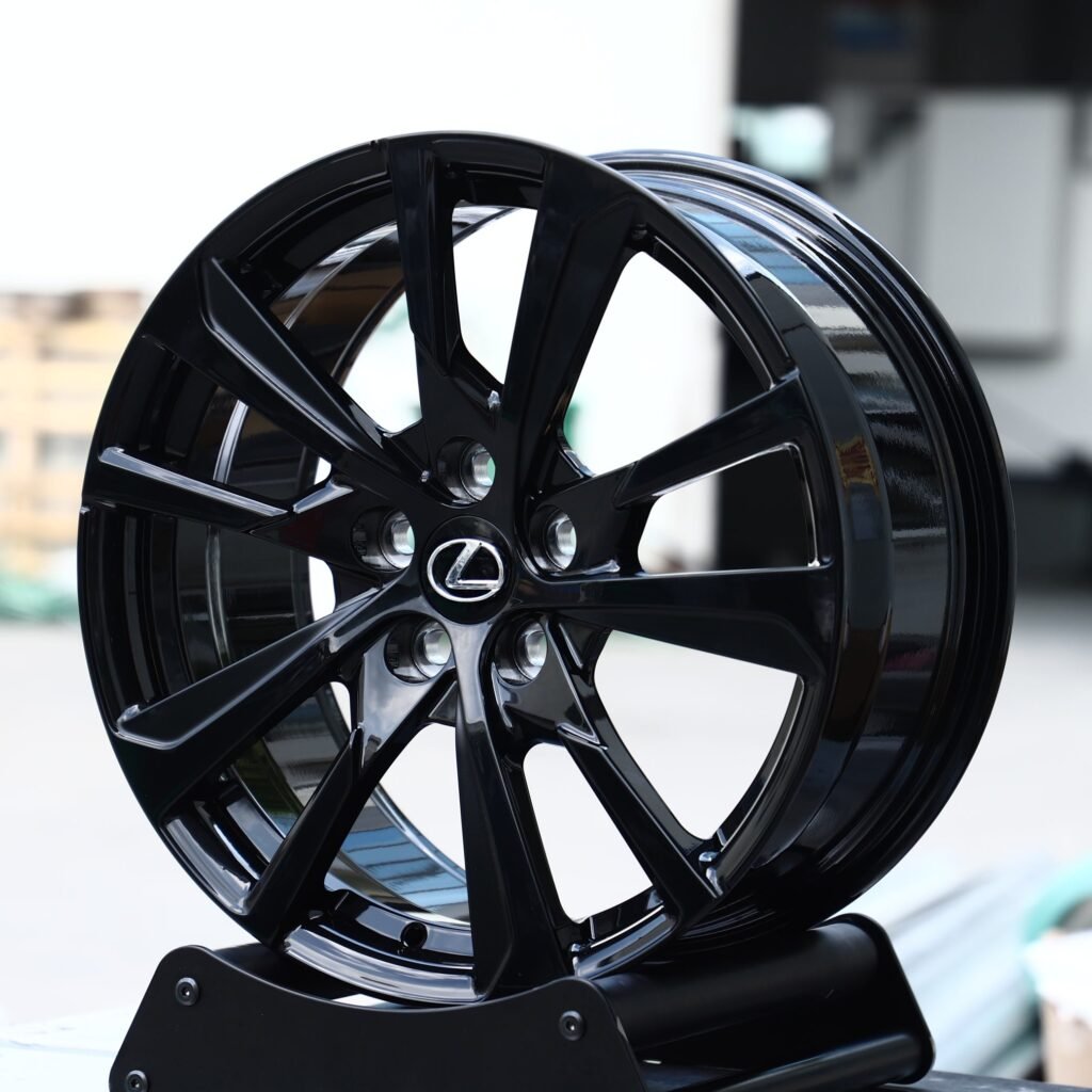 Lexus Style Gloss Black 10-Spoke Forged Wheels - Lexus IS / Lexus GS Fitment (5-Lug) view 2