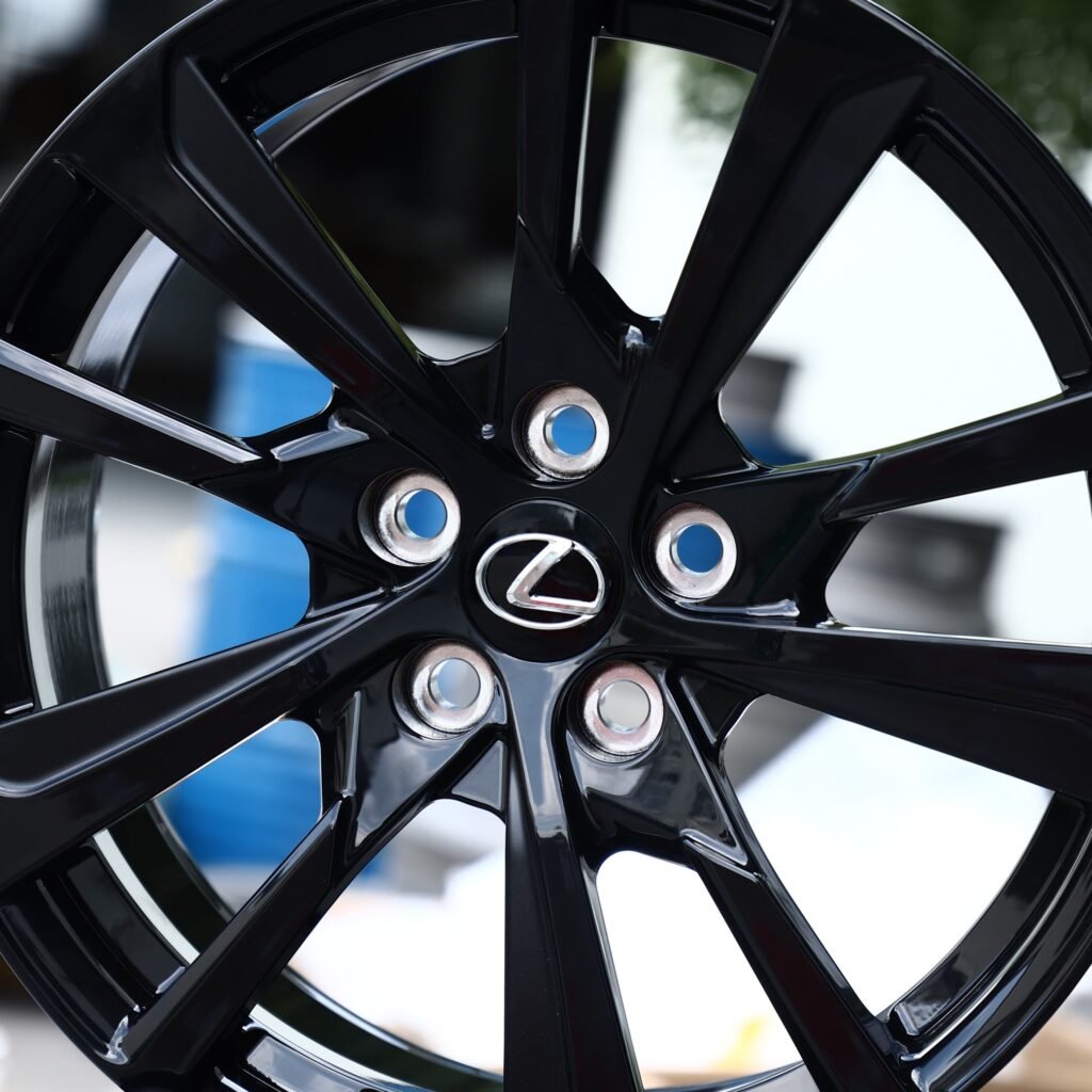 Lexus Style Gloss Black 10-Spoke Forged Wheels - Lexus IS / Lexus GS Fitment (5-Lug) view 4