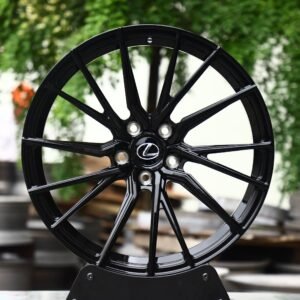 Lexus Style Gloss Black 5 W-Spoke Forged Wheels – Lexus IS / Lexus GS Fitment (5-Lug)