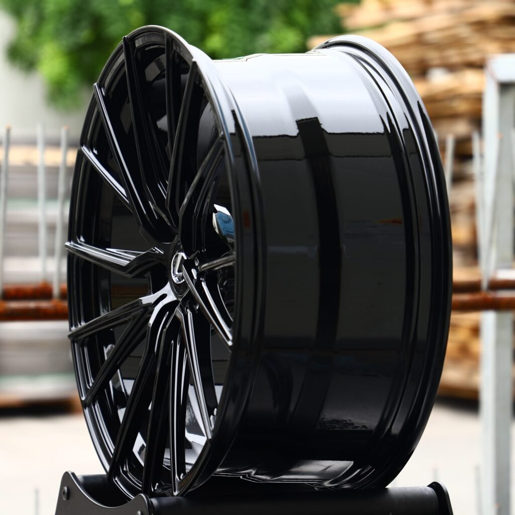 Lexus Style Gloss Black 5 W-Spoke Forged Wheels - Lexus IS / Lexus GS Fitment (5-Lug) view 3