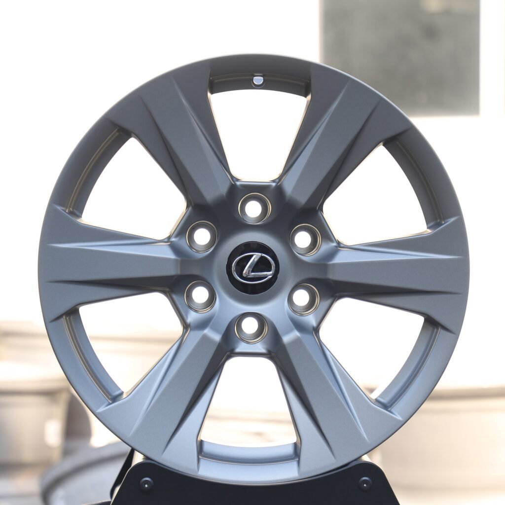 Lexus GX wheels – Light Gray 6-Spoke (Lexus OEM-Style), front view