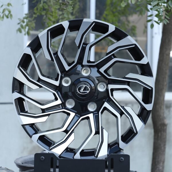 Lexus LS wheels – Matte Silver 5-Spoke Machined Face, front view