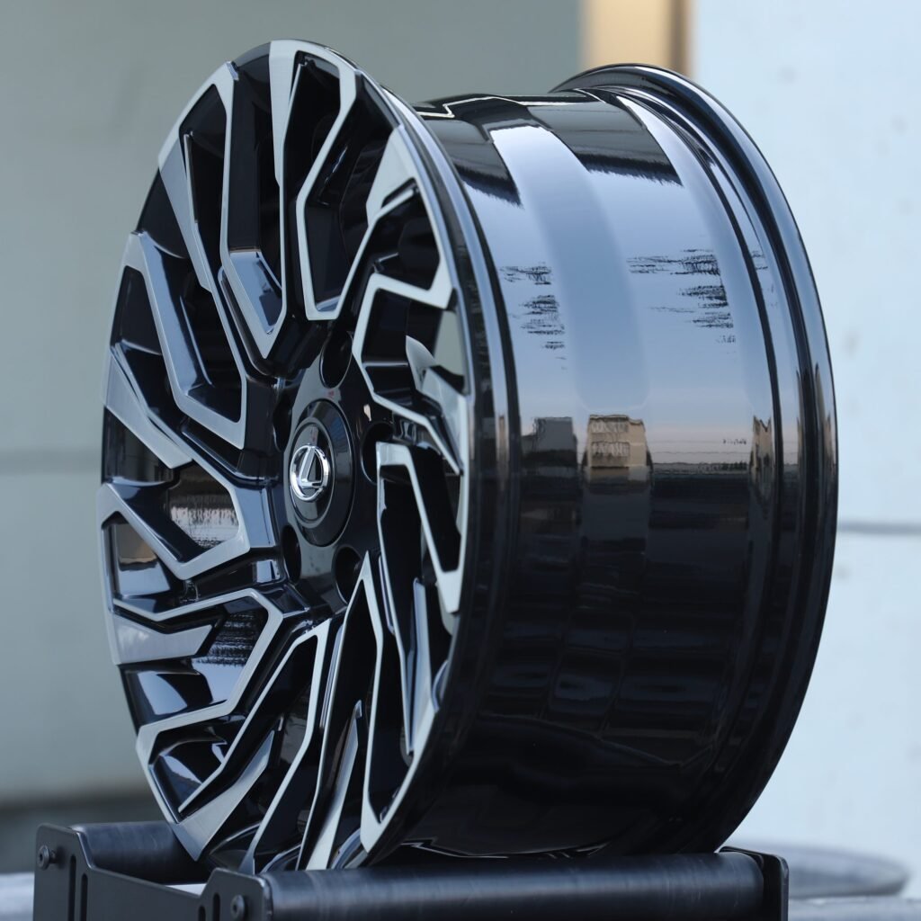Tesla Model 3 wheels – Matte Silver 5-Spoke Machined Face, lip and barrel detail