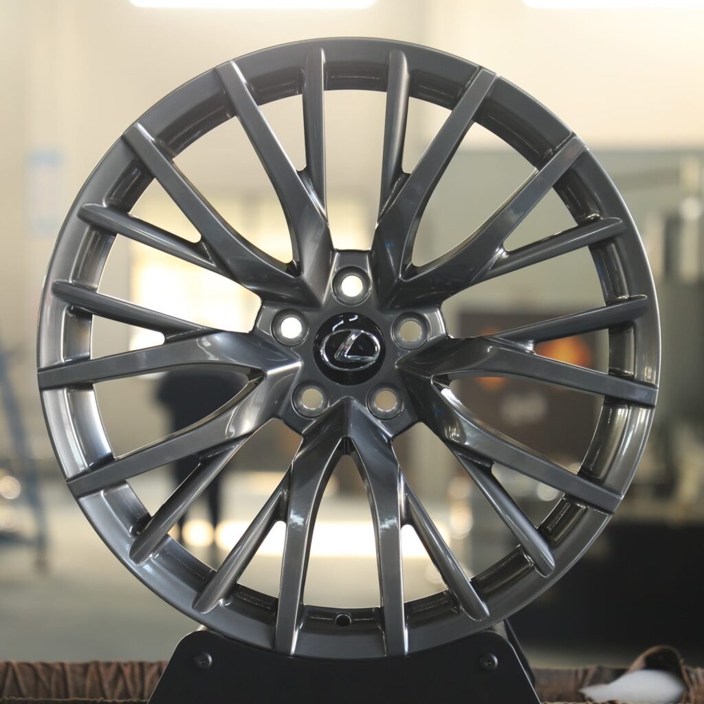 Lexus Style Metallic Gray 10 Y-Spoke Forged Wheels - Lexus LS / Lexus LC Fitment (5-Lug) Monoblock forged wheel