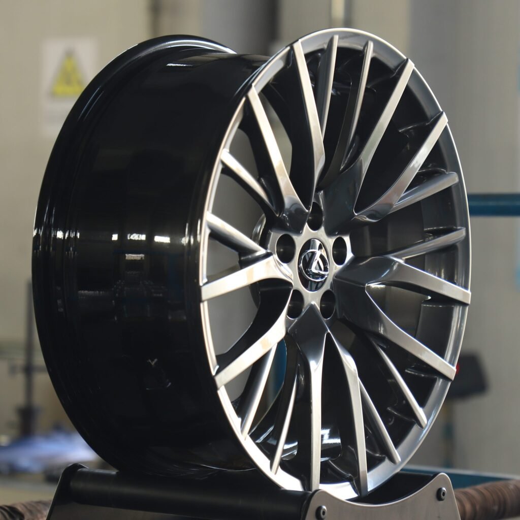 Lexus Style Metallic Gray 10 Y-Spoke Forged Wheels - Lexus LS / Lexus LC Fitment (5-Lug) view 3