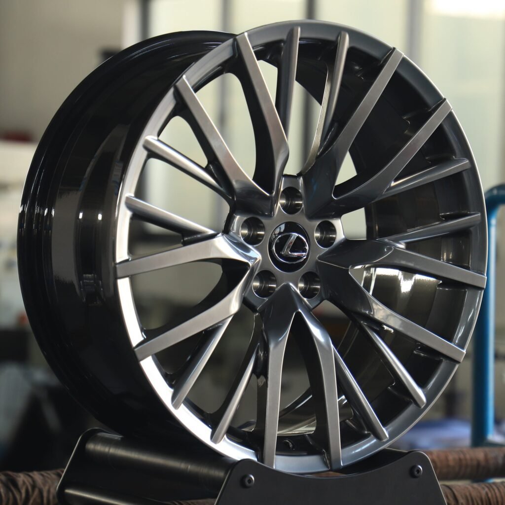 Lexus Style Metallic Gray 10 Y-Spoke Forged Wheels - Lexus LS / Lexus LC Fitment (5-Lug) view 4