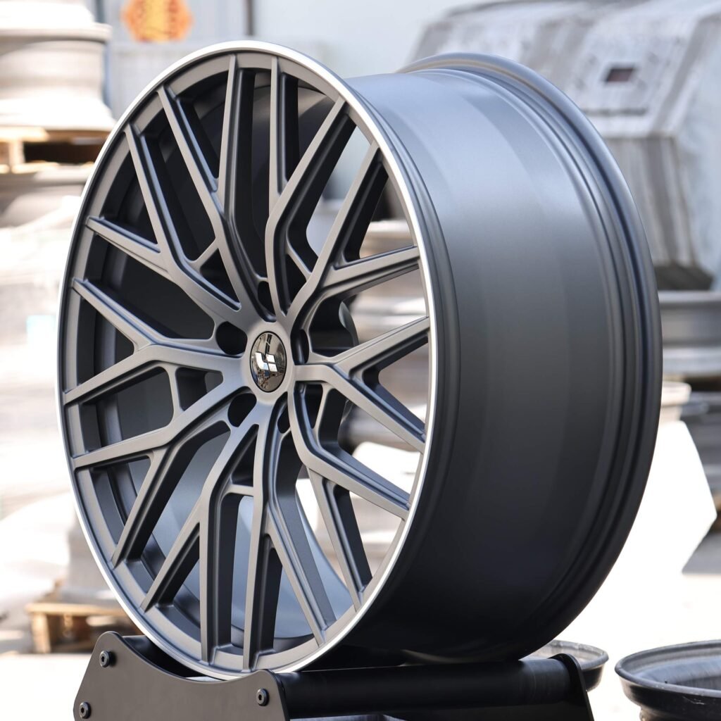 Li Auto Style Matte Light Gunmetal 10 Y-Spoke Forged Wheels - Li Auto L9 / Li Auto L8 Fitment (5-Lug) view 4