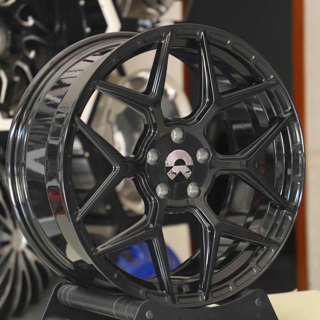 5x120 wheels – Matte Silver 6 Y-Spoke, side view