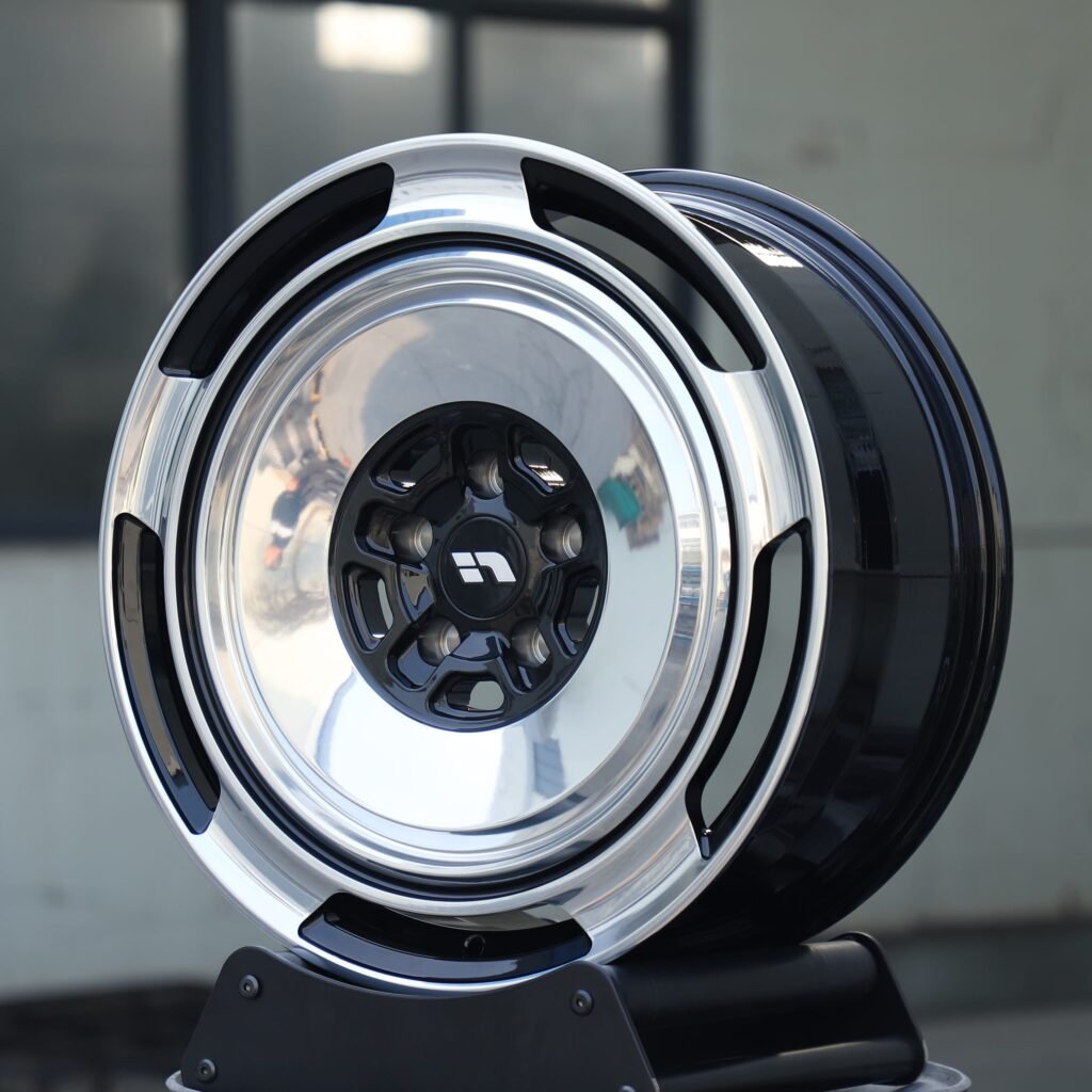 5x120 wheels – Matte Silver Full-Face, side view