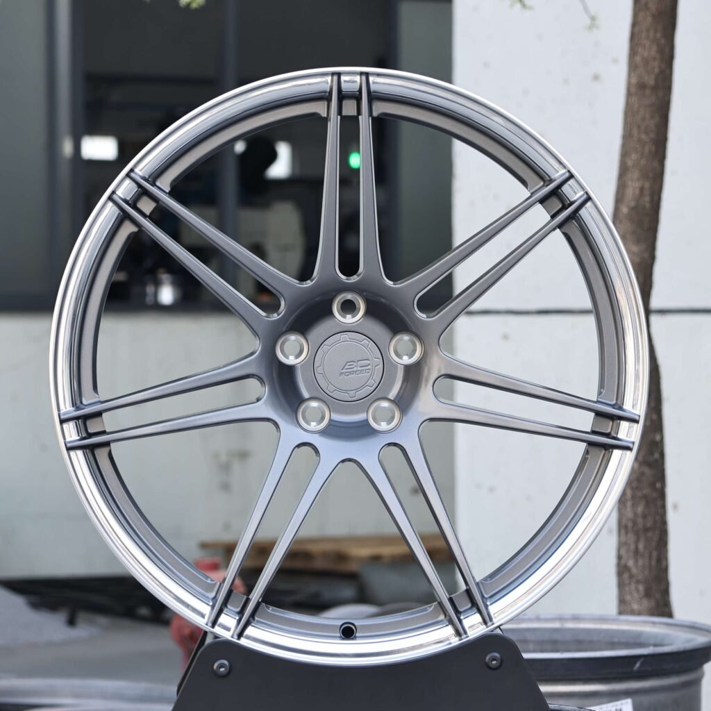 Light Gunmetal 5-Spoke Forged Wheels - Audi A6 / BMW 5 Series Fitment (5-Lug) Monoblock forged wheel