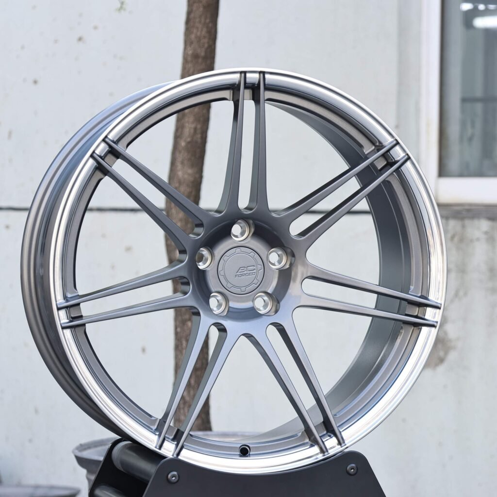Light Gunmetal 5-Spoke Forged Wheels - Audi A6 / BMW 5 Series Fitment (5-Lug) view 2
