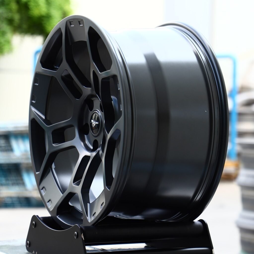 5x114.3 wheels – Light Gunmetal 5 Y-Spoke (Ford Mustang OEM-Style), side view